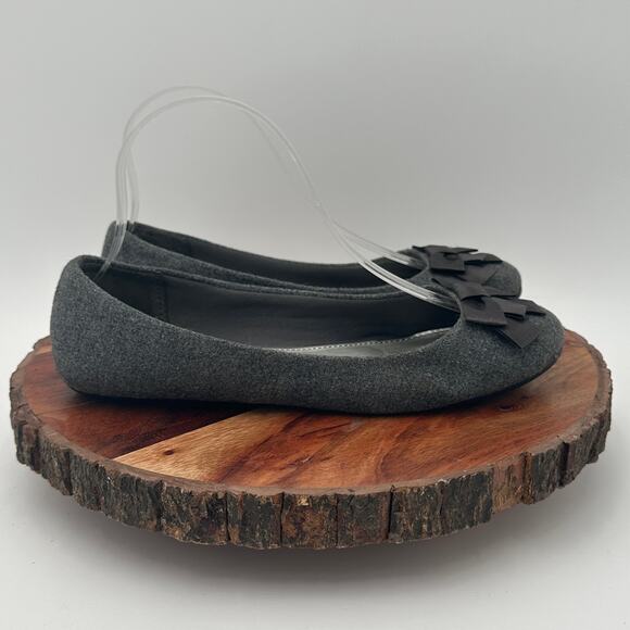 Fergalicious Ballet Flats Adele Gray Fabric Felt Upper Cottagecore Preppy 7.5 - Picture 2 of 11